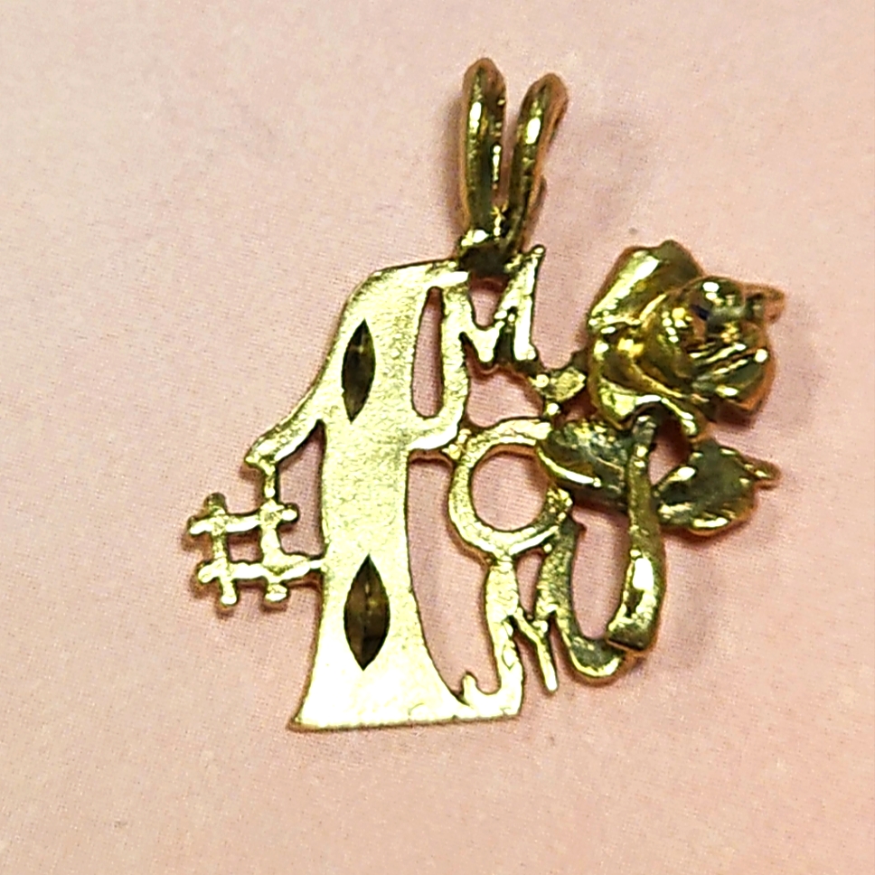 Vintage Danecraft 24k Gold Over Sterling 1 Mom Charm 25$